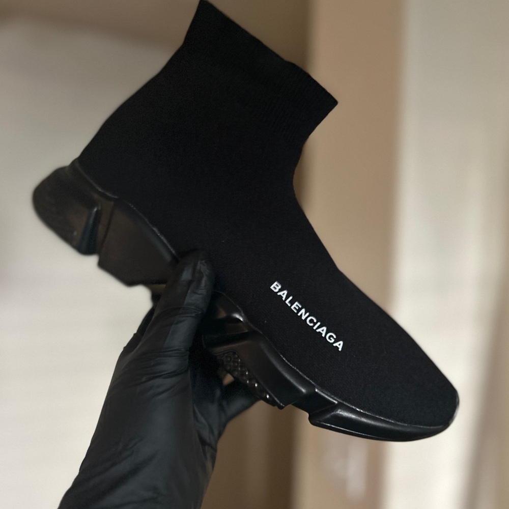 Balenciaga Black Sneakers Sleek Sock Design